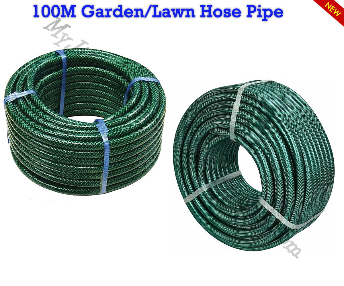 10M/15M/30M/50M/75M/100M GARDEN LAWN HOSEPIPE, REINFORCED, BRAIDED, WATERING HOSEPIPE