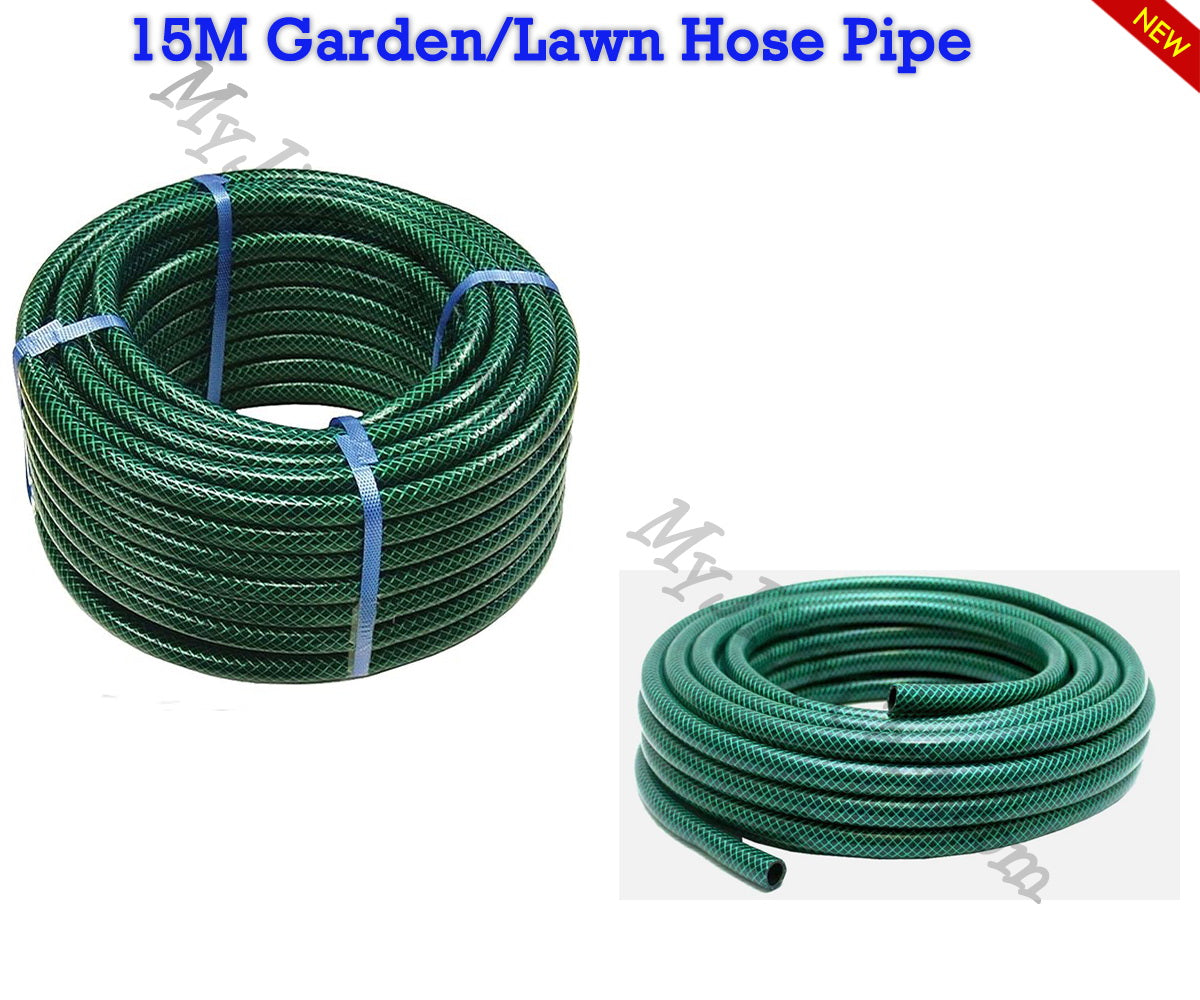 10M/15M/30M/50M/75M/100M GARDEN LAWN HOSEPIPE, REINFORCED, BRAIDED, WATERING HOSEPIPE