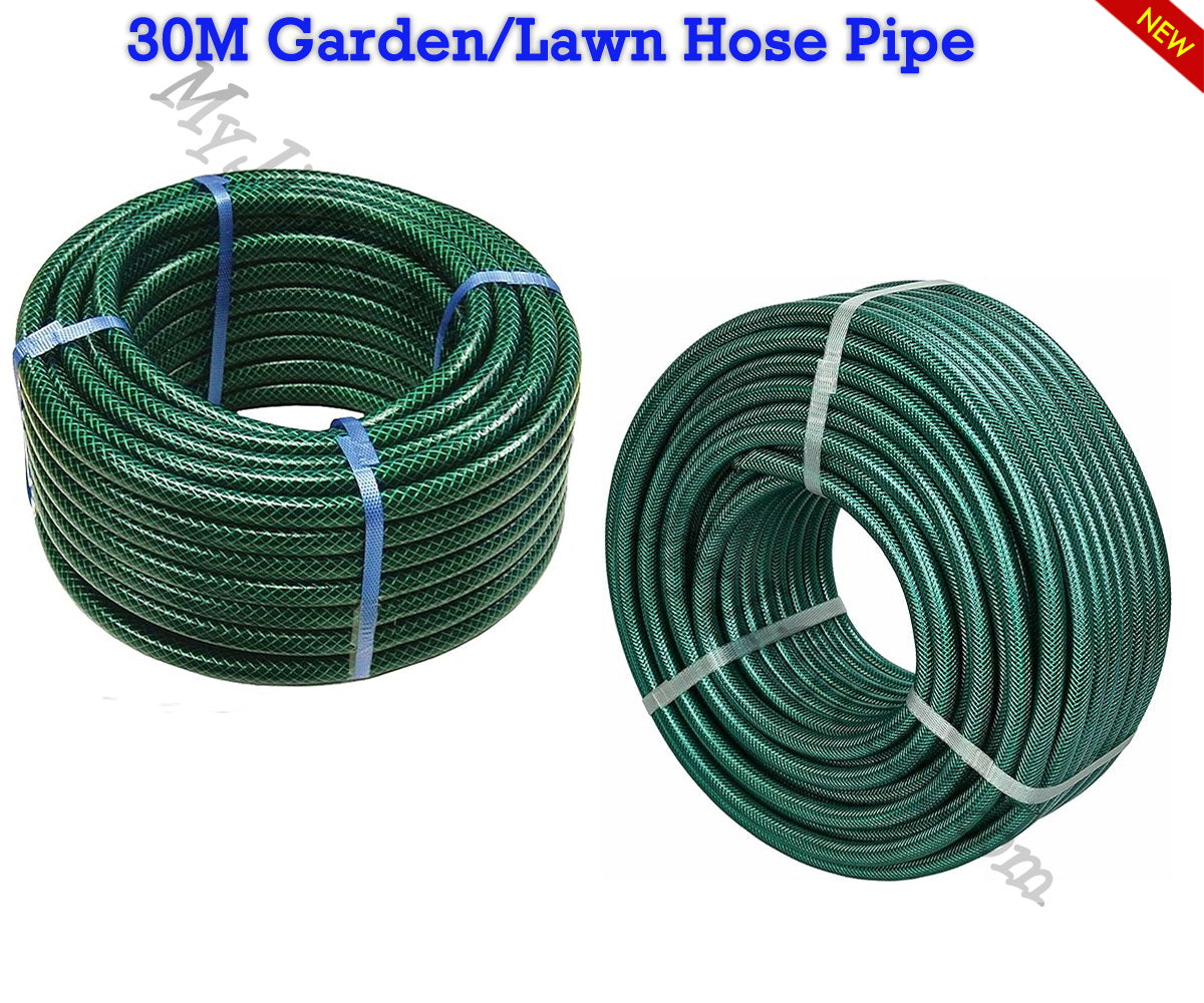 10M/15M/30M/50M/75M/100M GARDEN LAWN HOSEPIPE, REINFORCED, BRAIDED, WATERING HOSEPIPE