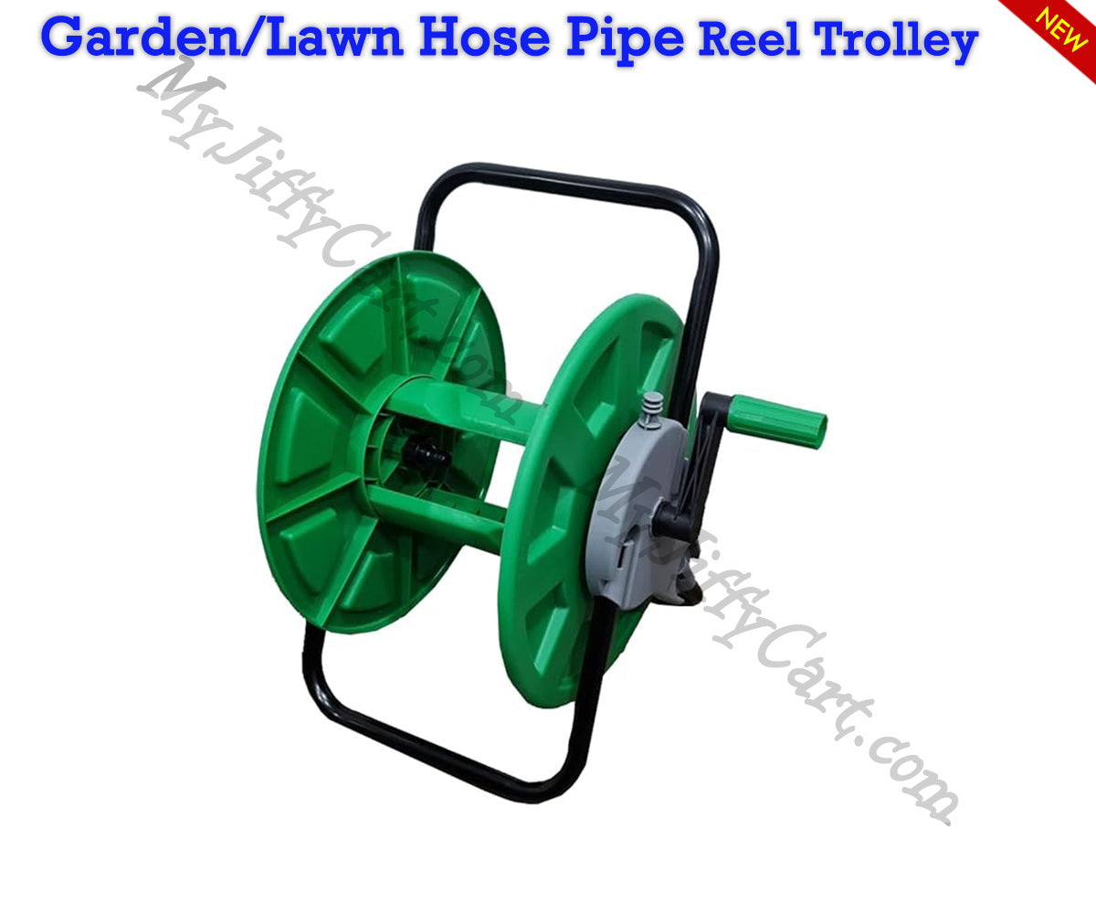 GARDEN LAWN HOSEPIPE FREE STANDING HOSE REEL/CART/TROLLEY FOR UP TO 60M HOSEPIPE