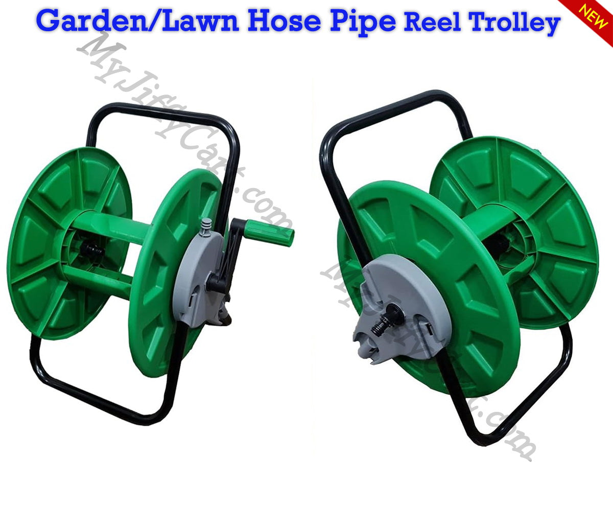 GARDEN LAWN HOSEPIPE FREE STANDING HOSE REEL/CART/TROLLEY FOR UP TO 60M HOSEPIPE